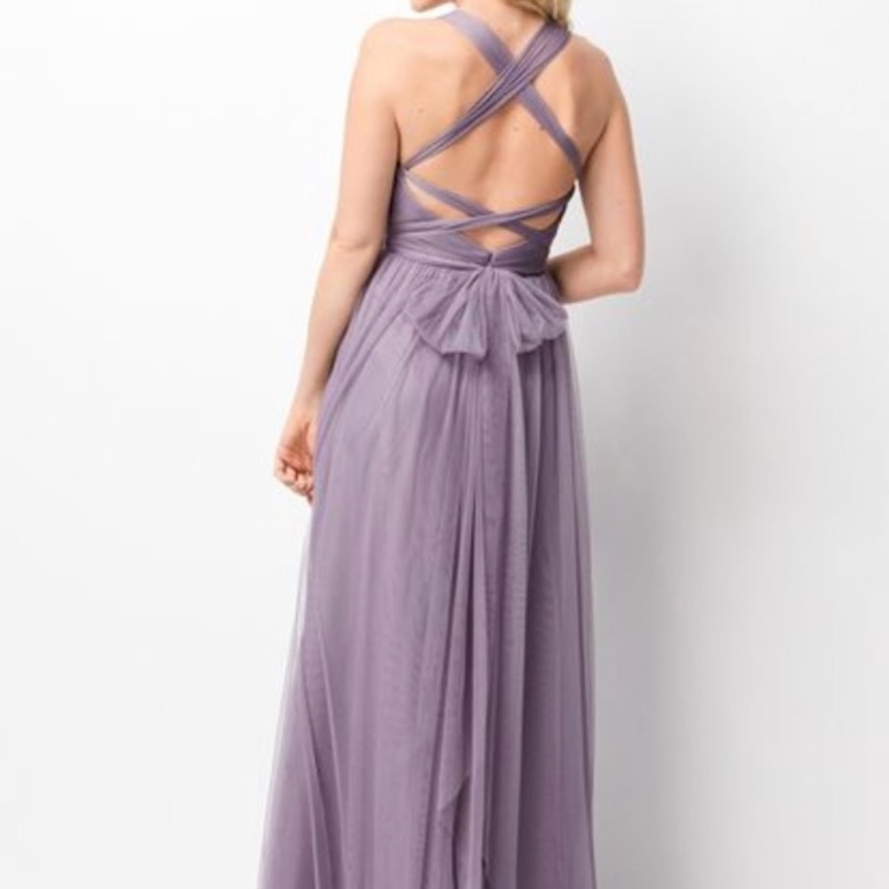 Purple Bridesmaid Gown - multi-strap designs